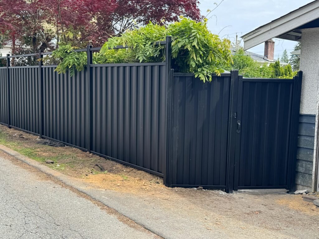 Powder coated Semi Privacy Fence installation in surrey